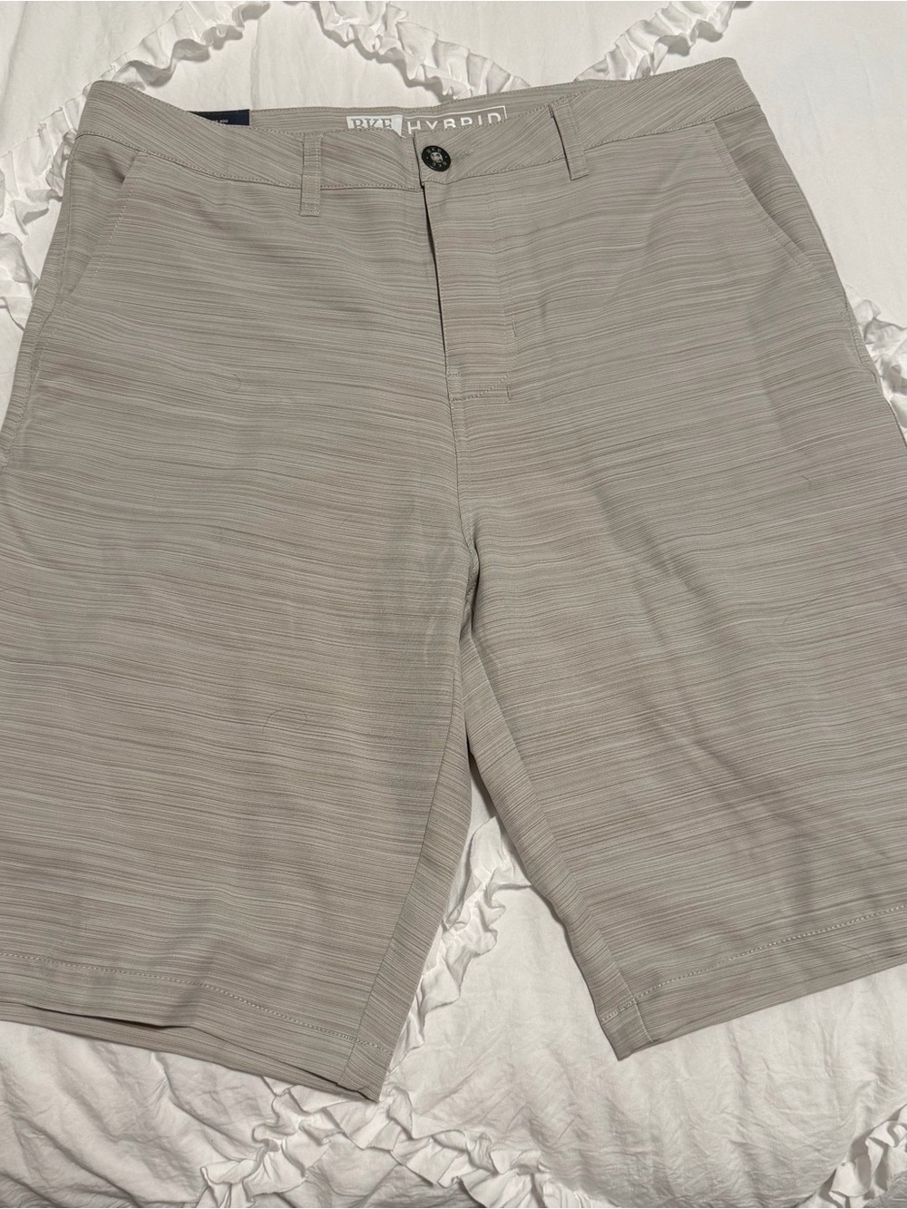 BKE Hybrid Athletic Fit Men’s Shorts in Taupe